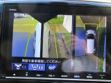 マルチビューカメラで車の周囲を映像で確認できます。駐車場や見通しの悪い交差点などナビ画面に映し出します。