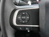 ステアリングスイッチ付き。前方から目を離すことなく操作することが可能です。