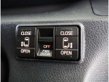 両側電動スライドドアのスイッチ付です。車内からもスイッチひとつで楽にドアの開閉が可能です。電動なので開閉時に力を使う必要がなく、半ドアになることもありません!