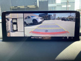 360度ビューモニター 4つのカメラで前後左右、俯瞰映像を表示、ドライバーからは見えない領域の危険認知をサポートするシステム搭載!