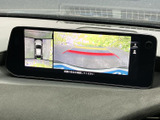 後方映像に加え、車両周囲を上から見た表示も確認できる画面です。駐車時に周囲の状況を把握しやすく、画面のガイド表示も目安にしながら、落ち着いて駐車操作を行えます。