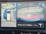 アラウンドビューモニター。上空から見下ろしているような映像で、スムースな駐車をサポートします。