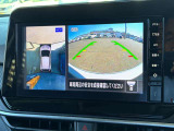 アラウンドビューモニターです!上空から貴方のお車をモニタニングしている様に車両の周りの安全確認が出来ます!