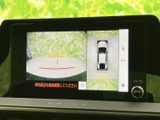 後方映像に加えて車両周囲の様子も画面で確認でき、駐車時の安全確認をサポートします。ガイド線も表示されるため、駐車スペースとの距離感をつかみやすい装備です。