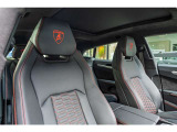 Embroidered Lamborghini Shield on headrest
