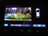 バックカメラの画像です。ガイドラインがスムースな車庫入れをサポートいたします。車庫入れの安心感がアップしますね。