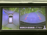 後方の映像に加えて車両周辺の俯瞰表示も確認でき、駐車時の位置合わせをサポートします。画面上のガイドラインも目安にでき、周囲を確認しながら操作できます。