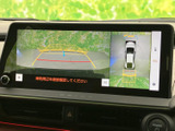 後方映像に加えて車両周囲の表示も確認でき、駐車時の位置合わせをサポートします。ガイド線が表示されるため、後退時に周囲との距離や進行方向を把握する際に役立ちます。