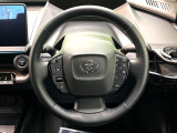 【純正革巻きステアリング】上質な革を使用することで、手にしっかり馴染みとても運転しやすいハンドルです♪