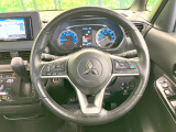 【純正革巻きステアリング】上質な革を使用することで、手にしっかり馴染みとても運転しやすいハンドルです♪