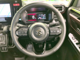 【純正革巻きステアリング】上質な革を使用することで、手にしっかり馴染みとても運転しやすいハンドルです♪