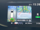 【アラウンドビューモニター】専用のカメラにより、上から見下ろしたような視点で360度クルマの周囲を確認することができます☆死角部分も確認しやすく、狭い場所での切り返しや駐車もスムーズに行えます。