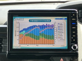 テレビ画面を表示できるオーディオで、停車中の待ち時間にも映像を視聴できます。画面上に番組情報が表示され、見たい内容を確認しながら過ごせる便利な装備です。