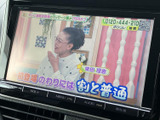 テレビ番組を画面で視聴でき、停車中の休憩時間を過ごす際にも便利です。映像と字幕が見やすく表示され、車内でくつろぎたいときに活用できる装備となっています。