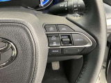 ステアリングスイッチ付き。前方から目を離すことなく操作することが可能です。