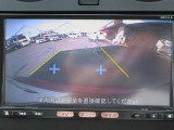 ナビ画面にバックビュ-モニタ-の映像を映し出しています。  狭い場所での車庫入れをサポ-トしてくれる便利アイテムです。