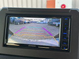 バックカメラの画像です。ガイドラインがスムースな車庫入れをサポートいたします!車庫入れの安心感がアップしますね☆