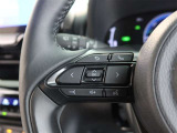 ステアリングスイッチ付き。前方から目を離すことなく操作することが可能です。