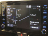 ディスプレイオーディオ装着車。ディスプレイとスマホを連携で、様々なアプリを使用できます。マップのアプリを繋げて、ナビゲーションとして使用できます。