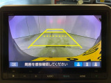 リアカメラ付で、後方をナビ画面で確認。車庫入れも安心です。もちろん、バックギアと連動しています。
