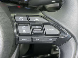 ステアリングスイッチ付き。前方から目を離すことなく操作することが可能です。