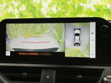 周囲の映像と車両を上から見た表示を切り替えて確認でき、駐車時の周辺確認に役立ちます。画面内に目安のラインも表示され、車庫入れや狭い場所での操作をサポートします。