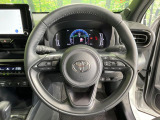 【純正革巻きステアリング】上質な革を使用することで、手にしっかり馴染みとても運転しやすいハンドルです♪