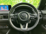 ステアリングから手を離さずに使えるスイッチ類を備え、運転中の各種操作を手元にまとめています。表示が見やすく、日々の運転でも扱いやすい配置です。