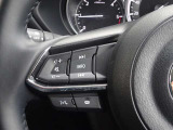 【ステアリングスイッチ】ステアリングスイッチは運転姿勢や視線を崩さずに操作が可能です。左側にはオーディオ類があります。