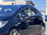助手席側(左)のドアミラーです。前後の窓にバイザーが付いています。