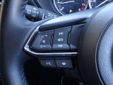 【ステアリングスイッチ】ステアリングスイッチは運転姿勢や視線を崩さずに操作が可能です。左側にはオーディオ類があります。