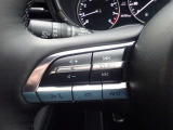 【ステアリングスイッチ】ステアリングスイッチは運転姿勢や視線を崩さずに操作が可能です。左側にはオーディオ類があります。