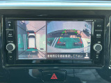 ナビ画面にアラウンドビュ-モニタ-の映像を映し出しています。  狭い場所での車庫入れをサポ-トしてくれる便利アイテムです。