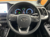 【純正革巻きステアリング】上質な革を使用することで、手にしっかり馴染みとても運転しやすいハンドルです♪