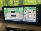 【アラウンドビューモニター】専用のカメラにより、上から見下ろしたような視点で360度クルマの周囲を確認することができます☆死角部分も確認しやすく、狭い場所での切り返しや駐車もスムーズに行えます。