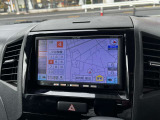 ナビ画面のアップ写真です。画面が大きく操作がしやすいです。ワンセグTV・CDの再生が可能です。