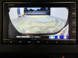 バックカメラの画像です。ガイドラインがスムースな車庫入れをサポートいたします。車庫入れの安心感がアップしますね。