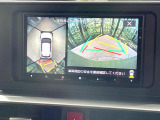 【パノラミックビューモニター】専用のカメラにより、上から見下ろしたような視点で360度クルマの周囲を確認することができます☆死角部分も確認しやすく、狭い場所での切り返しや駐車もスムーズに行えます。
