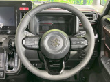 【純正革巻きステアリング】上質な革を使用することで、手にしっかり馴染みとても運転しやすいハンドルです♪