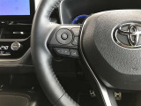 ステアリングスイッチでハンドルから手を離さなくても、音量やチャンネルなどの調整ができて安全です。