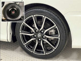 タイヤサイズは215/45R18!GR仕様アルミホイール!残り溝は7ミリ程度スペアタイヤ装着車!GR仕様は、ベース車両と比べて若干大回りになります!