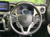 【純正革巻きステアリング】上質な革を使用することで、手にしっかり馴染みとても運転しやすいハンドルです♪
