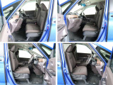 運転席・助手席はキャプテンシート。アームレストも標準装備。運転席には、シートの高さを調整出来るシートアジャスターも装備されています。