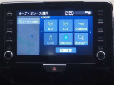 オーディオ選択画面です。Bluetooth対応しております!スマホからのプレイリスト再生やハンズフリー通話も可能です。
