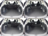 乗車人数やお荷物に応じて後部座席をセパレートに倒すことが出来ます。充分なラゲッジスペースも確保。