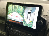 【パノラミックビューモニター】専用のカメラにより、上から見下ろしたような視点で360度クルマの周囲を確認することができます☆死角部分も確認しやすく、狭い場所での切り返しや駐車もスムーズに行えます。