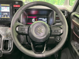 【純正革巻きステアリング】上質な革を使用することで、手にしっかり馴染みとても運転しやすいハンドルです♪