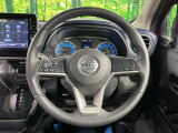 【純正革巻きステアリング】上質な革を使用することで、手にしっかり馴染みとても運転しやすいハンドルです♪