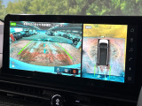 【アラウンドビューモニター】専用のカメラにより、上から見下ろしたような視点で360度クルマの周囲を確認することができます☆死角部分も確認しやすく、狭い場所での切り返しや駐車もスムーズに行えます。