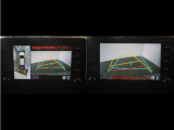 パノラミックビューモニター付きです。車両を上から見た様な映像を画面に表示。運転席からの目視だけでは見にくい、車両周辺の状況をリアルタイムでしっかり確認出来ます。